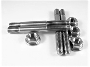Carb Stud Kit, 5/16" x 2.75" Studs with Hex Flange Nuts