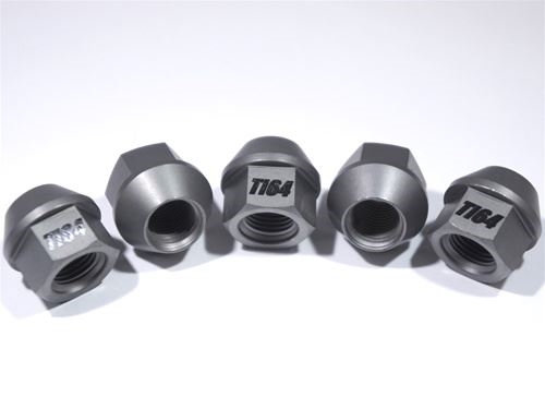 1/2"-20 Lug Nut, 3/4" Wrench, 60 Deg. Tapered Seat, Gray, 5 Pack