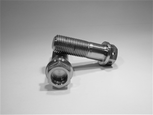 1/2"-20 x 1-1/2" Ultra-Light Hex-Flange Bolt, Drilled for Safety Wire