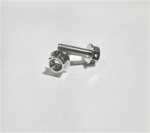 M5-0.8 x 16mm Ultra-Light Hex-Flange Bolt, Drilled For Safety Wire