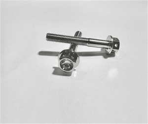 M5-0.8 x 35mm Ultra-Light Hex-Flange Bolt, Drilled For Safety Wire