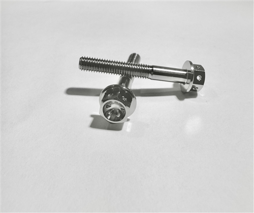 M5-0.8 x 35mm Ultra-Light Hex-Flange Bolt, Drilled For Safety Wire