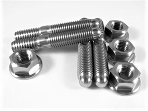Carb Stud Kit, 5/16" x 1.7" Studs with Hex Flange Nuts
