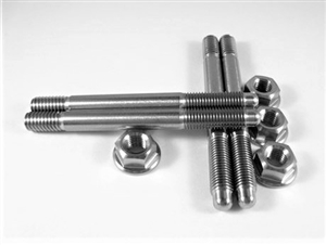 Carb Stud Kit, 5/16" x 3.25" Studs with Hex Flange Nuts