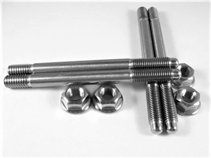 Carb Stud Kit, 5/16" x 3.7" Studs with Hex Flange Nuts
