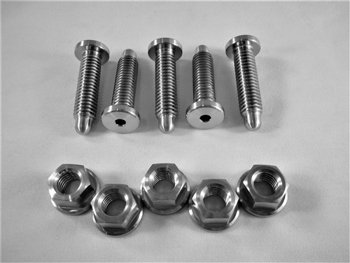 Wheel Stud Kit w/Hex Flange Nuts (5 - Low Profile Button Head Studs)