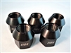 M14-1.5 Lug Nuts, Black PVD Coated, 5  Pack
