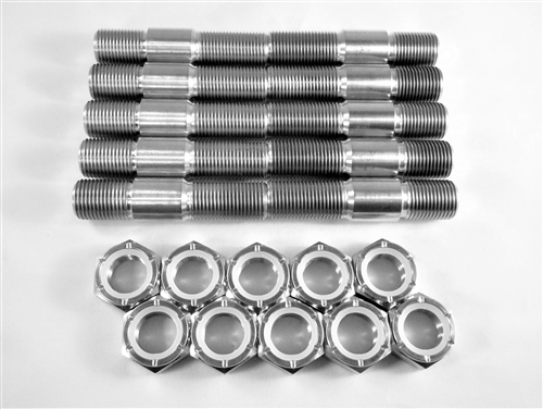 5/8"-18 x 2" Wheel Stud Kit - All Titanium