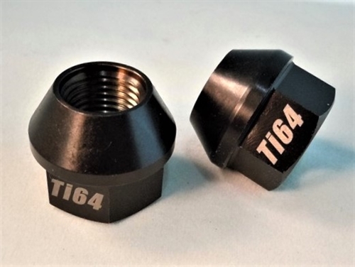 1/2"-20 Lug Nut, 3/4" Wrench, 60 Deg. Tapered Seat, Black