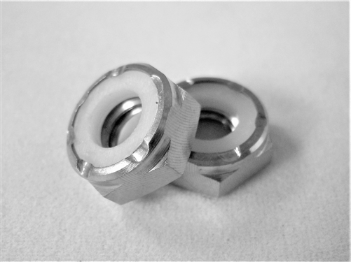 M6-1.0 Hex Nylon Insert Lock Nut, 1/2 Height