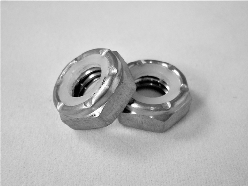 M8-1.25 Hex Nylon Insert Lock Nut, 1/2 Height