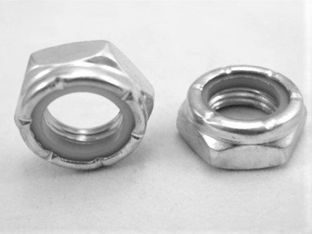 1/2"-20 Steel Nylon Insert Lock Nut, Half Height