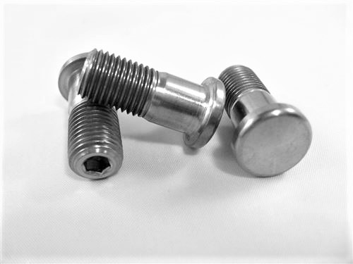 Button Head Stud w/ Broach, 3/8"-24 x 0.875"