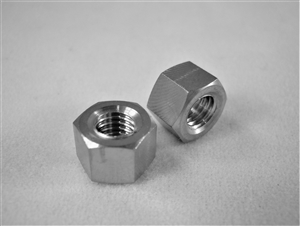 #10-32 UNF Fine Thread Ti Hex Nut, Reduced Wrenching