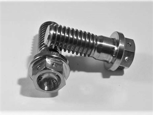3/8"-16 x 1" Ultra-Light Hex-Flange Bolt, Drilled for Safety Wire