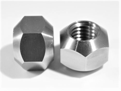 5/8"-11 Lug Nut, 45 Degree Tapered Seat, Double Chamfer