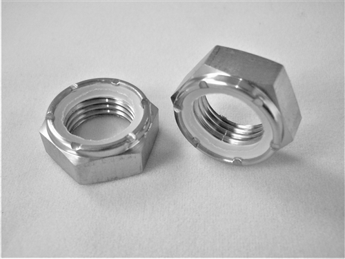 1/2"-20 Hex Nylon Insert Lock Nut, 1/2 Height, Reduced Wrench (11/16")