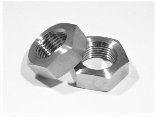 5/8"-18 UNF Ti Hex Jam Nut, Left Hand Thread