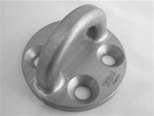 76mm Titanium Pad Eye, Matte Finish
