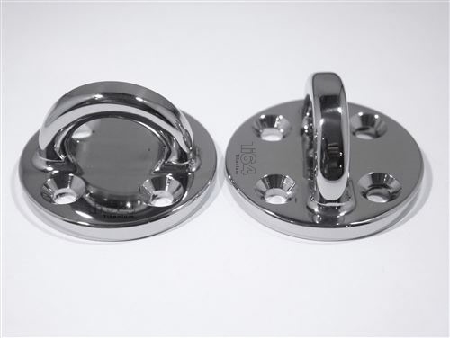 57mm Titanium Pad Eye, Mirror Polish Finish