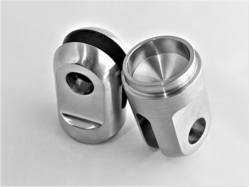 Clevis Tube Adapter, 1/4" slot, 3/8" hole, 1" O.D. Tube X 0.065" Wall