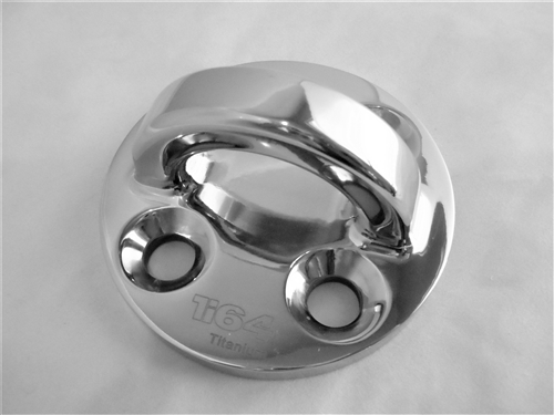 95mm Titanium Pad Eye, Mirror Polish Finish