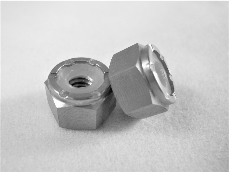 Ti64 grade 5 titanium #8-32 Hex Nylon Insert Lock Nut