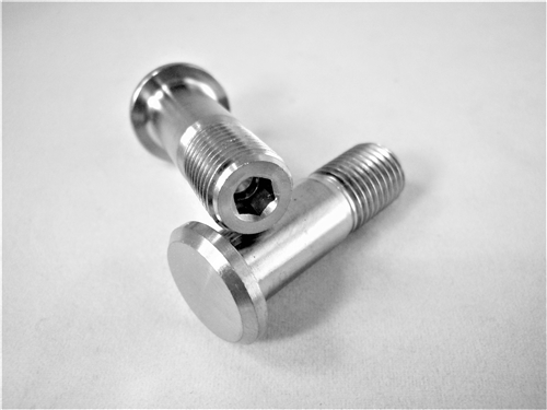 Button Head Stud w/ Broach, 3/8"-24 x 1.125
