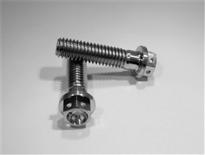 3/8"-16 x 1-1/2" Ultra-Light Hex-Flange Bolt, Drilled for Safety Wire