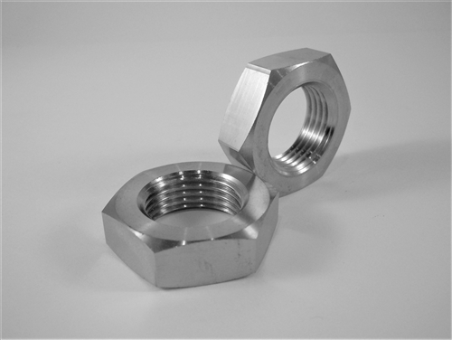 3/4"-16 UNF Fine Thread Ti Hex Nut, Half Height