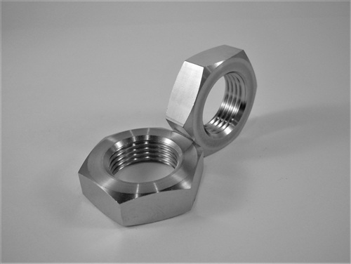 3/4"-16 UNF Fine Thread Ti Hex Nut, Half Height,Left Handed Thread
