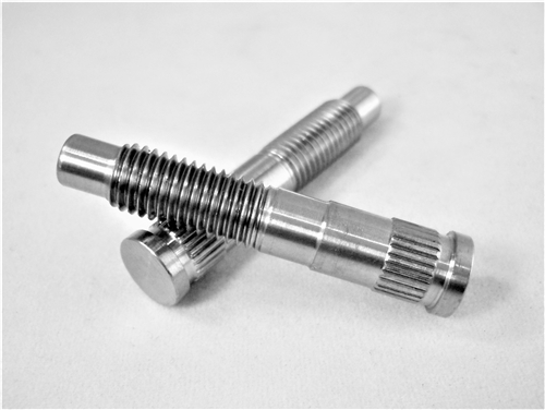 1/4"-28 x 1.45" Knurled Wheel Stud