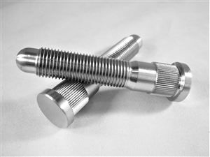 M12-1.25 x 66mm Knurled Wheel Stud With Bullet Nose