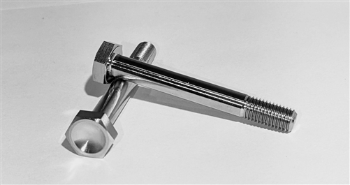 1/4"-28 x 2" Hex Head Bolt With 1/2" Thread