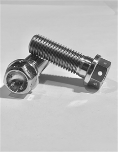 M12-1.5 x 35mm Ultra-Light Hex-Flange Bolt, Drilled for Safety Wire